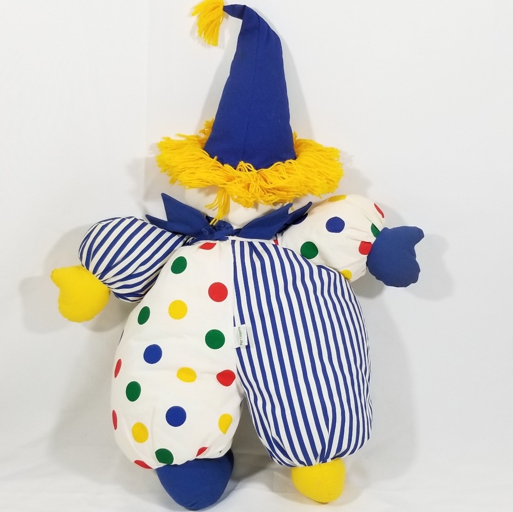 Pier 1 Import 32"x21" Plush Stuffed Circus Clown - Picture 3 of 7